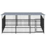 Vidaxl -Hundezwinger mit Dach 5,63 m² Stahl