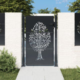 VIDAXL POORT 105x155 cm mit Baumdesign Stahl -Anthrazit -gelöscht