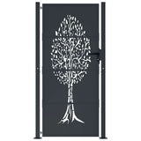 VIDAXL -Port 105x180 cm mit Baumdesign -Stahl -Anthrazit -Verschärfen