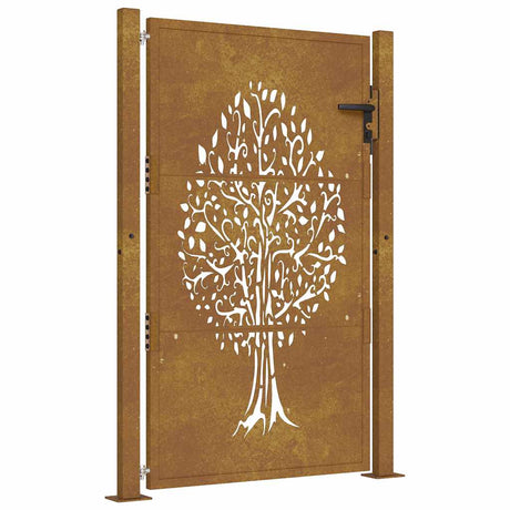 Vidaxl Poort 105x130 cm Baumdesign Cortenstaal