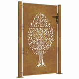 Vidaxl Poort 105x155 cm Baumdesign Cortenstaal