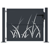 VIDAXL -Anschluss 105x105 cm mit Grasdesign Stahl Anthrazit -geläutet