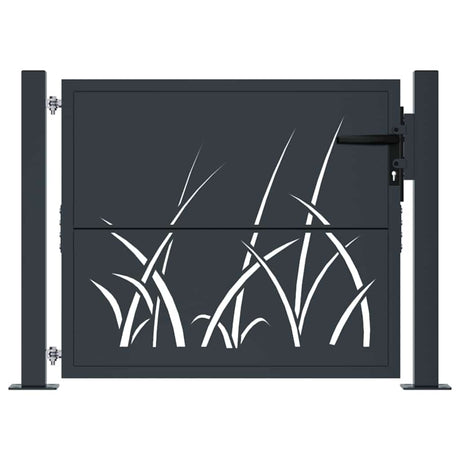 VIDAXL -Anschluss 105x105 cm mit Grasdesign Stahl Anthrazit -geläutet