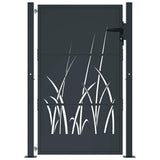 Vidaxl Port 105x130 cm mit Grasdesign Stahl Anthrazit -geläutet