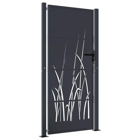 VIDAXL -Anschluss 105x180 cm mit Grasdesign Stahl Anthrazit -gelöscht
