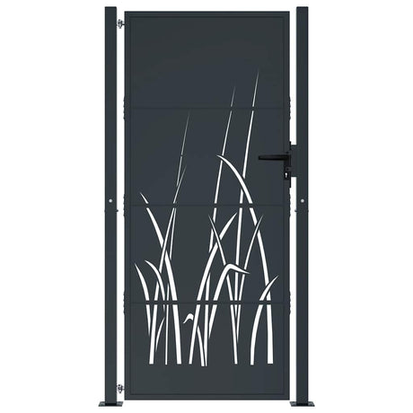 VIDAXL -Anschluss 105x180 cm mit Grasdesign Stahl Anthrazit -gelöscht