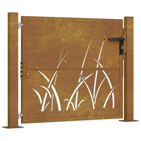 Vidaxxl Tor Gras Design 100x100 cm Cortenstahl