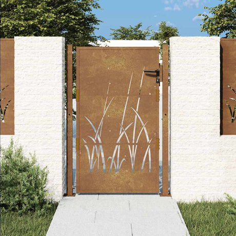 Vidaxxl Tor Gras Design 100x125 cm Cortenstahl