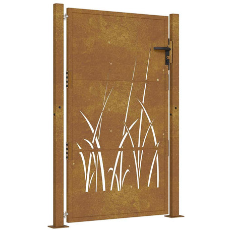 Vidaxxl Tor Gras Design 100x150 cm Cortenstahl