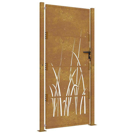 Vidaxxl Tor Gras Design 100x175 cm Cortenstahl