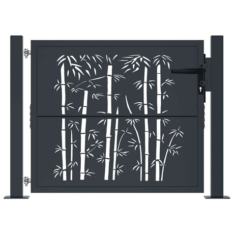 VIDAXL-Anschluss mit Bamboo-Design 105x80 cm Stahl Anthrazitfarben