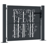 VIDAXL-Anschluss mit Bamboo-Design 105x105 cm Stahl Anthrazitfarben