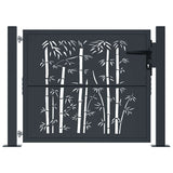 VIDAXL-Anschluss mit Bamboo-Design 105x105 cm Stahl Anthrazitfarben