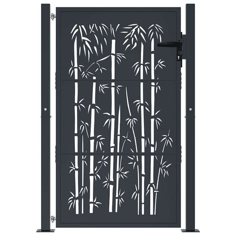 VIDAXL-Anschluss mit Bamboo-Design 105x155 cm Stahl Anthrazitfarben
