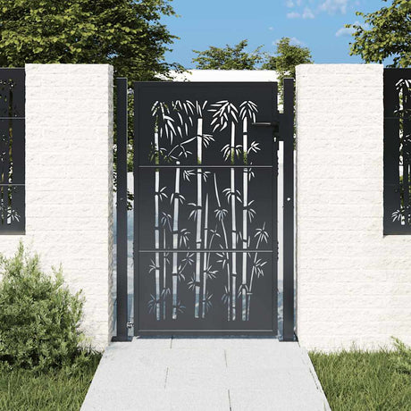 VIDAXL-Anschluss mit Bamboo-Design 105x155 cm Stahl Anthrazitfarben