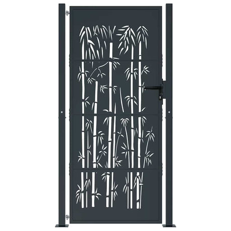 VIDAXL-Anschluss mit Bamboo-Design 105x180 cm Stahl Anthrazitfarben