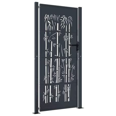 VIDAXL-Anschluss mit Bamboo-Design 105x205 cm Stahl anthrazitfarben