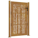 VIDAXL -Anschluss mit Bamboo -Design 105x130 cm Corten Stahl