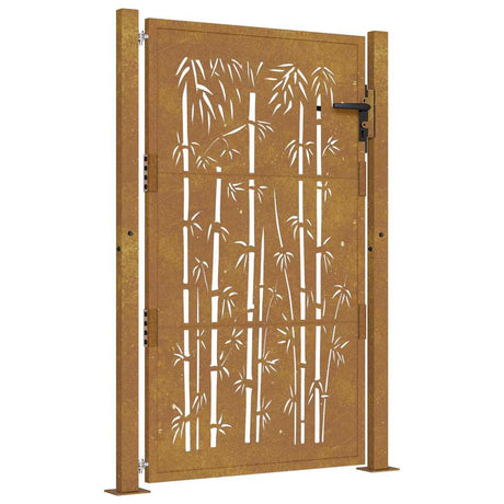 VIDAXL -Anschluss mit Bamboo -Design 105x130 cm Corten Stahl