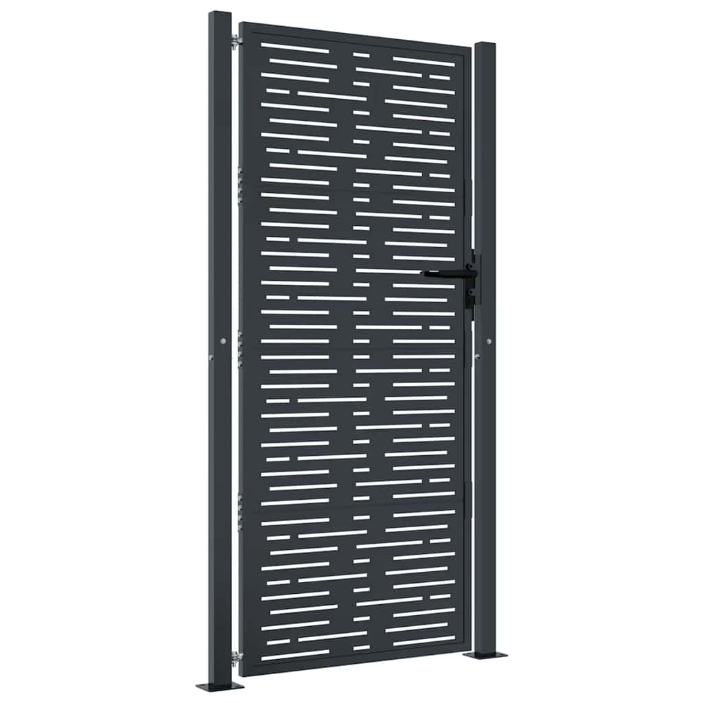 VIDAXL -Anschluss 105x205 cm mit quadratischer Stahl -Anthrazit -ausgelöst