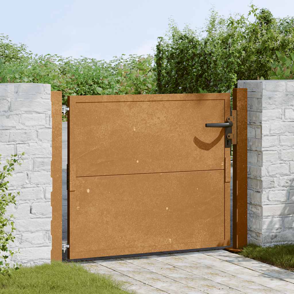 Vidaxxl-Tor 105x105 cm Cortenstahl
