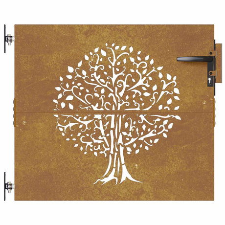 Vidaxl Poort 85x100 cm Baumdesign Cortenstaal