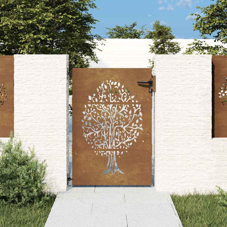 Vidaxl Poort 85x125 cm Baumdesign Cortenstaal