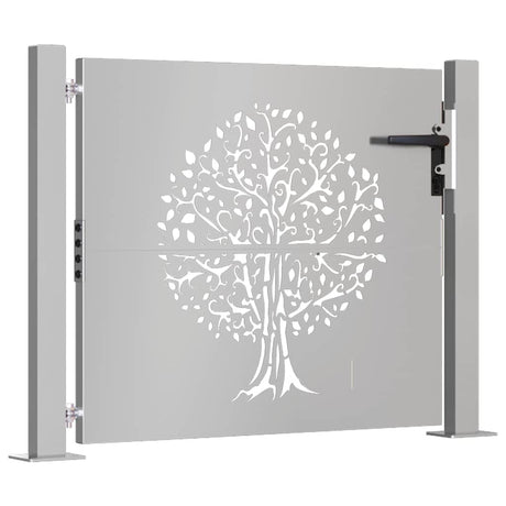 Vidaxxl-Tor 100x75 cm Baumdesign aus Cortenstahl