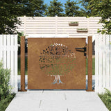 Vidaxl Poort 105x80 cm Baumdesign Cortenstaal