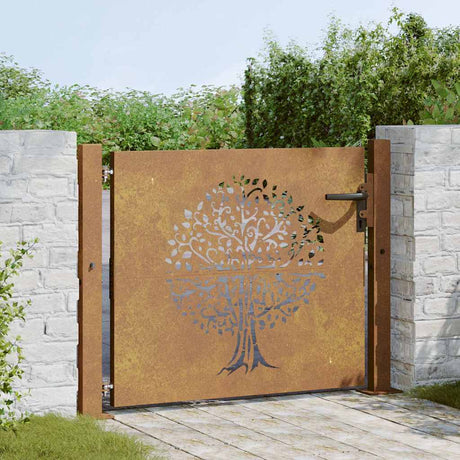 Vidaxl Poort 105x105 cm Baumdesign Cortenstaal