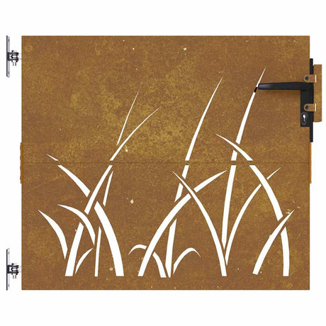 Vidaxxl Tor 85x75 cm Grasdesign Cortenstahl
