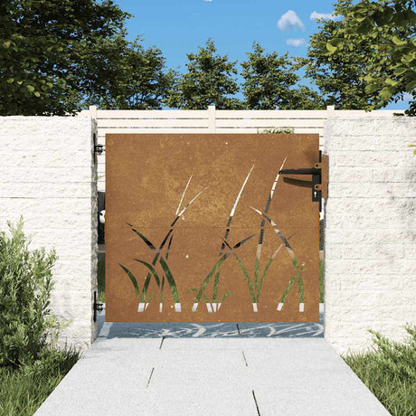 Vidaxxl Tor 85x75 cm Grasdesign Cortenstahl