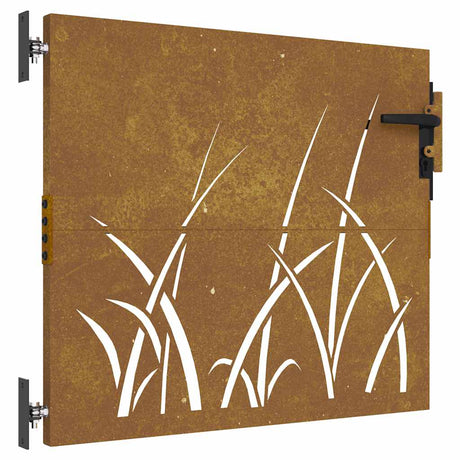 Vidaxl Poort 85x100 cm Grasdesign Cortenstaal