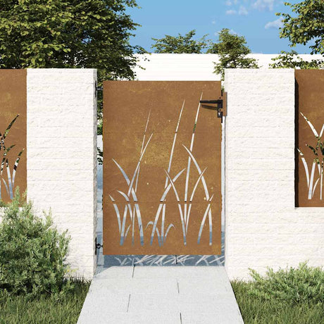 Vidaxl Poort 85x150 cm Grasdesign Cortenstaal