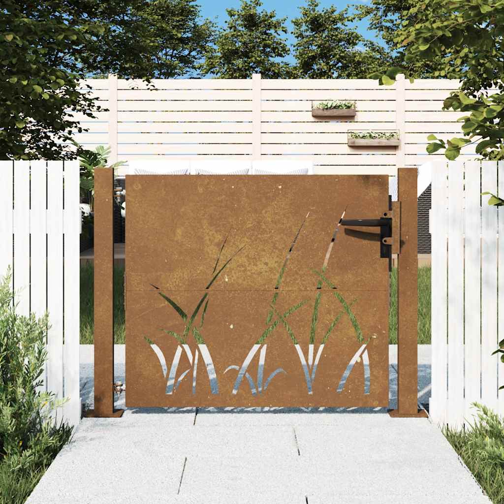 Vidaxl Port 105x80 cm Grasdesign Cortenstaal