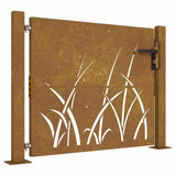 Vidaxl Poort 105x105 cm Grasdesign Cortenstaal