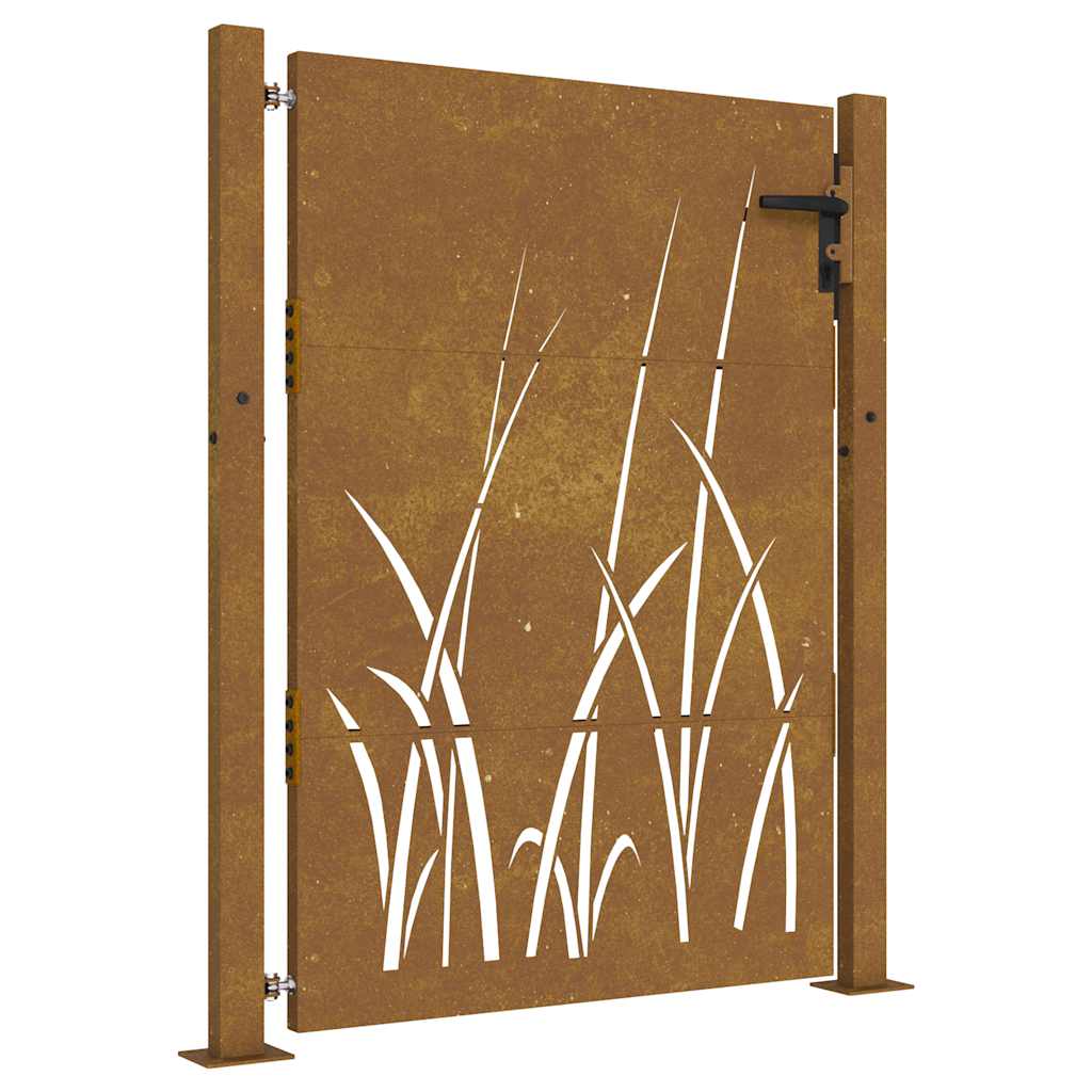 Vidaxl Poort 105x130 cm Grasdesign Cortenstaal