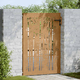 Vidaxxl Tor 85x150 cm Bambus Design Cortenstahl