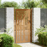 Vidaxxl-Tor 105 x 205 cm, Bambus-Design, Cortenstahl
