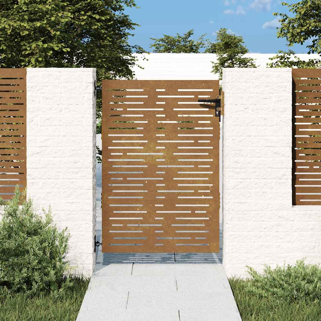 Vidaxxl-Tor 85x150 cm quadratischer Cortenstahl