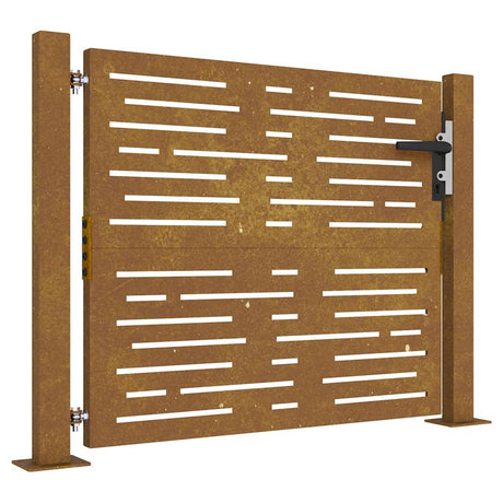 Vidaxxl-Tor 105x80 cm quadratischer Cortenstahl