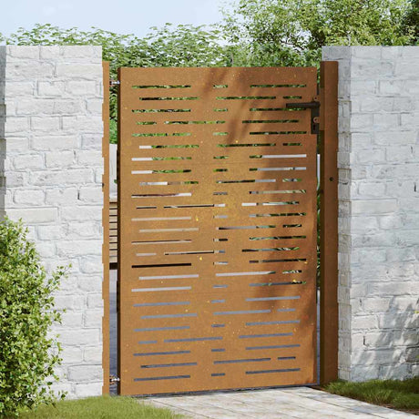 Vidaxl poort 100x150 cm vierkant cortenstaal