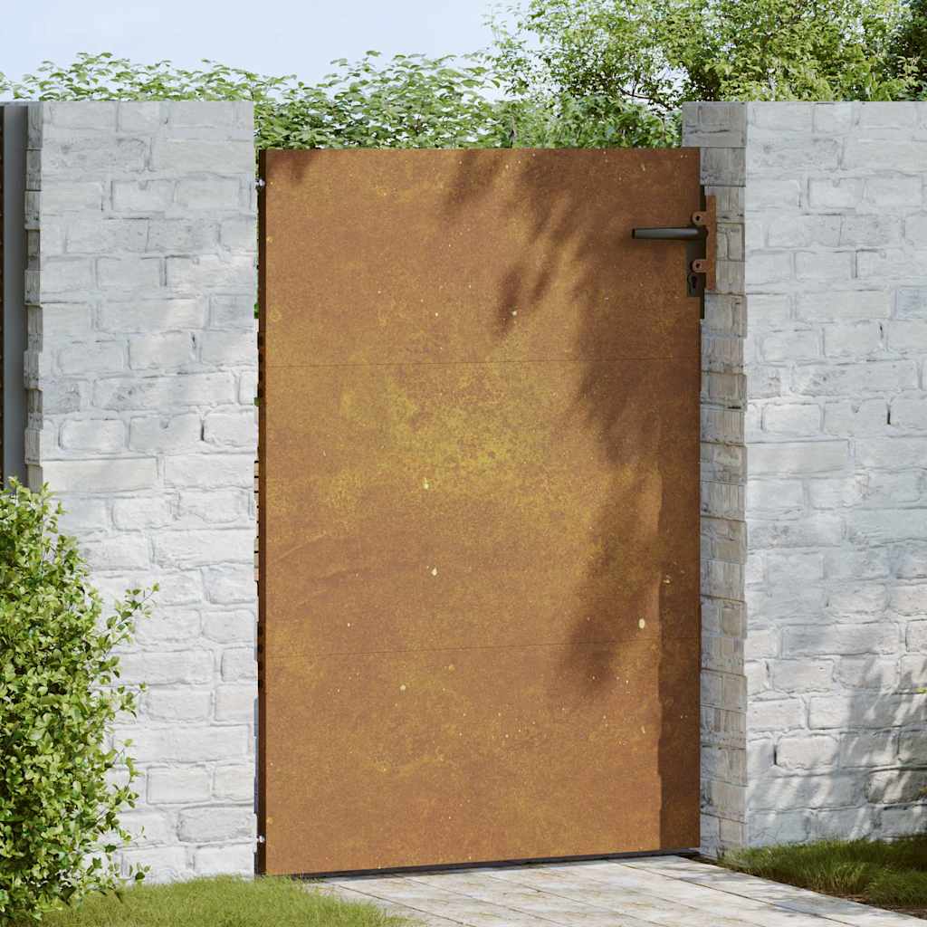 Vidaxl poort 85x125 cm cortenstaal