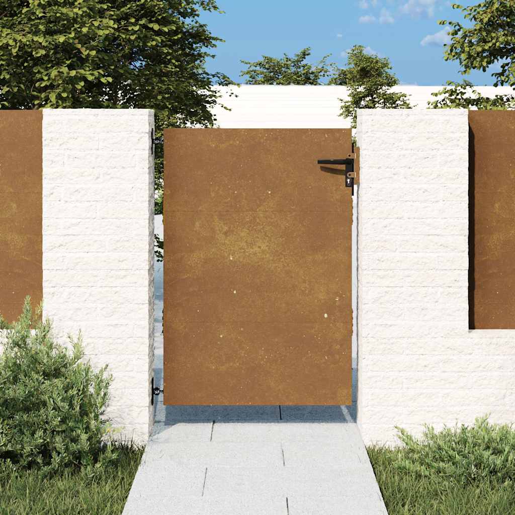 Vidaxl poort 85x125 cm cortenstaal