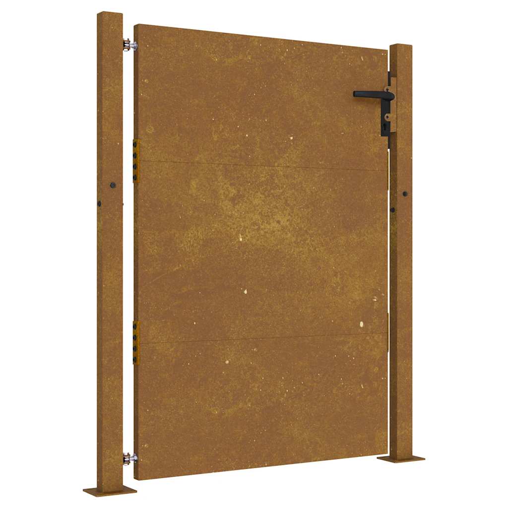 Vidaxl poort 100x125 cm cortenstaal