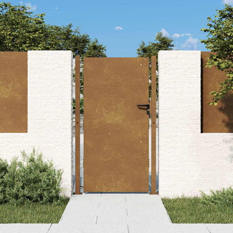 Vidaxl poort 100x175 cm cortenstaal