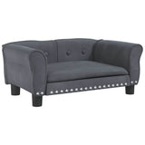 Vidaxl Hundekorb 70x45x30 cm Samt dunkelgrau