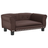 VidaXL Hundebett 70x45x30 cm Kunstleder braun