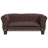 VidaXL Hundebett 70x45x30 cm Kunstleder braun