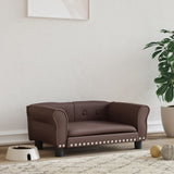VidaXL Hundebett 70x45x30 cm Kunstleder braun